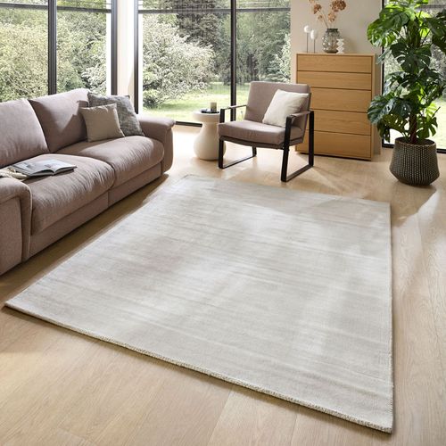 Tapis Brillant En Viscose Star 240x340 Cm - Crème