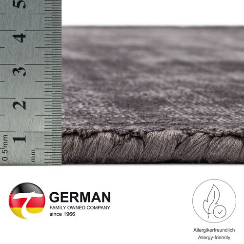 Tapis Brillant En Viscose Star Diam 120 Cm - Anthracite