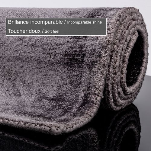 Tapis Brillant En Viscose Star 120x180 Cm - Anthracite