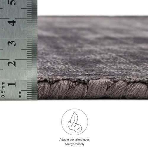 Tapis Brillant En Viscose Star 240x340 Cm - Anthracite