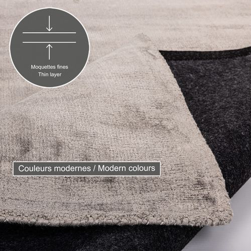 Tapis Brillant En Viscose Star 40x60 Cm - Gris