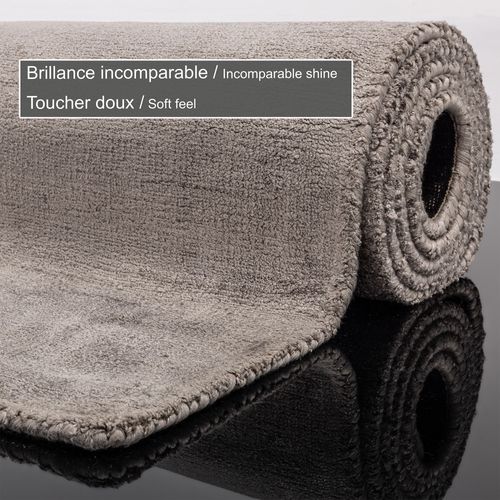 Tapis Brillant En Viscose Star 40x60 Cm - Gris