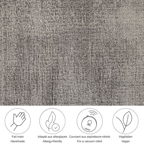 Tapis Brillant En Viscose Star 170x240 Cm - Gris