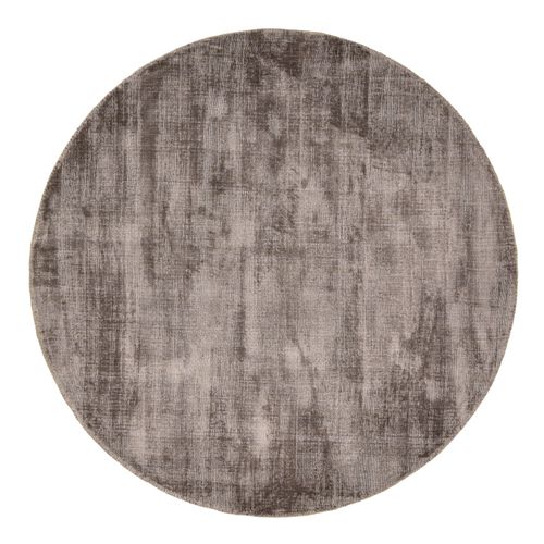 Tapis Brillant En Viscose Star Diam 190 Cm - Gris