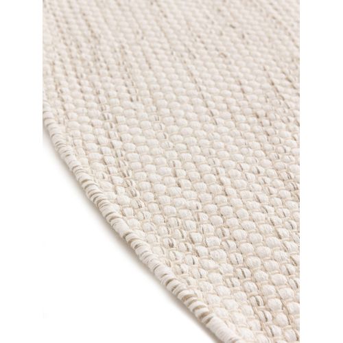 Tapis En Coton Tissé Main Ron Crème Ø 160cm