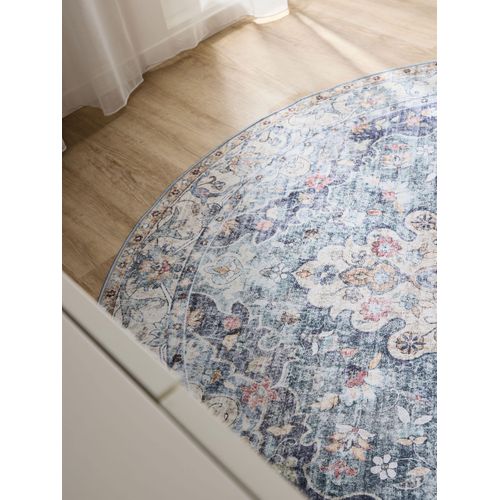 Tapis Lavable George Bleu Ø 120 Cm