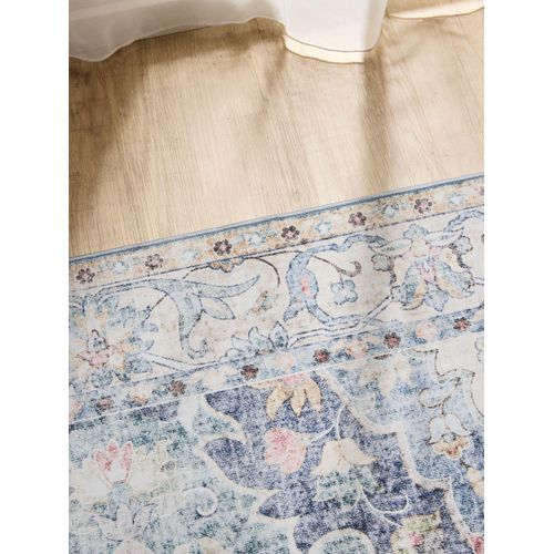 Tapis Lavable George Bleu 160x230 Cm