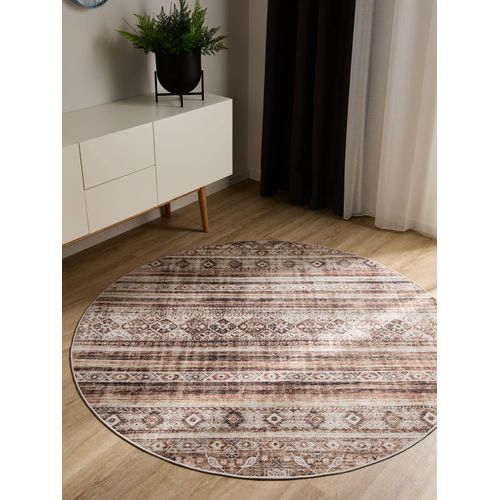 Tapis Lavable George Marron Ø 120 Cm