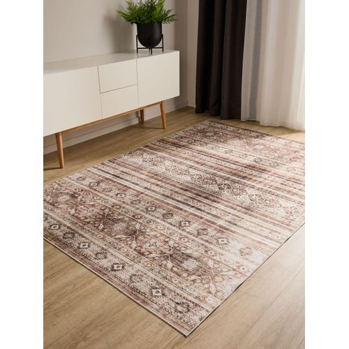 Tapis Lavable George Marron 80x150 Cm