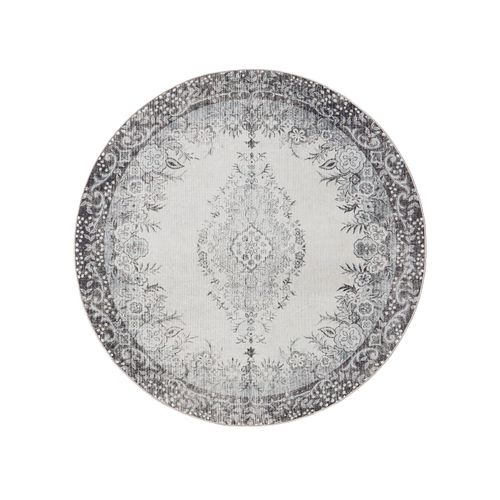 Tapis Lavable George Noir/gris Ø 120 Cm