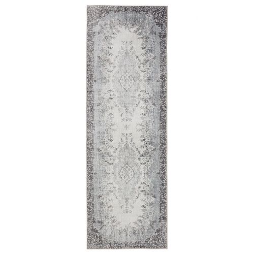 Tapis De Couloir Lavable George Noir/gris 80x240 Cm