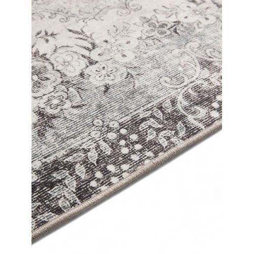 Tapis De Couloir Lavable George Noir/gris 80x240 Cm