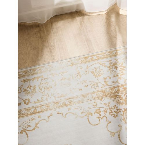 Tapis Lavable George Crème/jaune 160x230 Cm