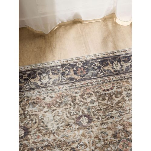 Tapis Lavable George Anthracite/taupe 120x170 Cm