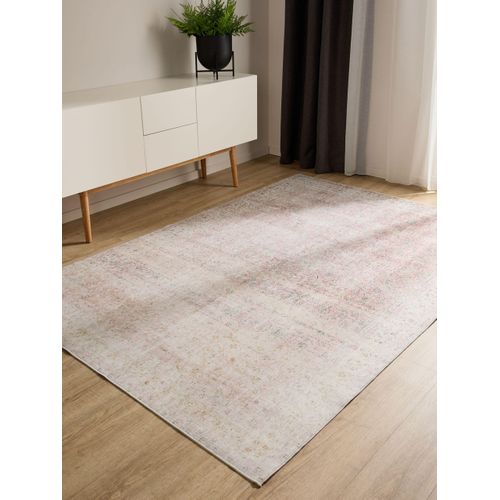 Tapis Lavable George Beige/rose 140x200 Cm
