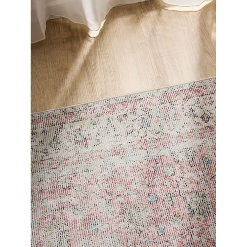 Tapis Lavable George Beige/rose 200x300 Cm