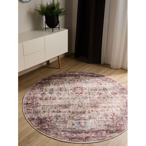 Tapis Lavable George Multicolore/fuchsia Ø 160 Cm