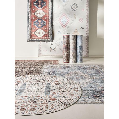 Tapis Lavable George Crème/gris 160x230 Cm