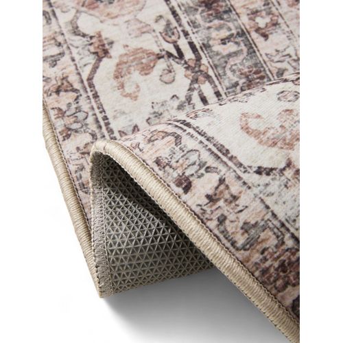 Tapis Lavable George Crème/taupe 160x230 Cm