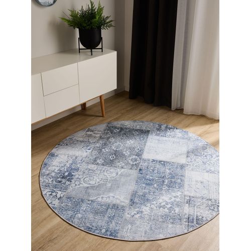 Tapis Lavable George Bleu Ø 120 Cm