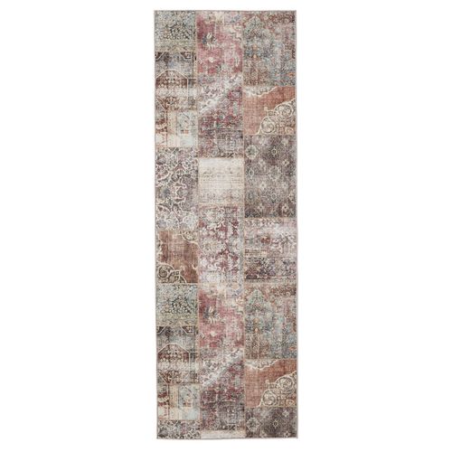 Tapis De Couloir Lavable George Multicolore/marron 80x240 Cm