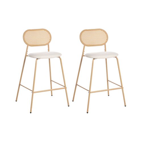 Lot De 2 Chaises De Bar Adaver Marron Clair