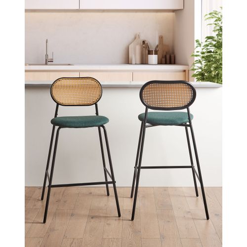 Lot De 2 Chaises De Bar Adaver Noir