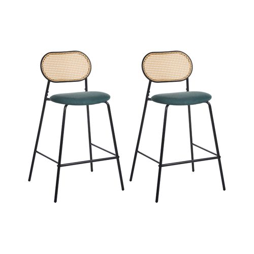 Lot De 2 Chaises De Bar Adaver Noir