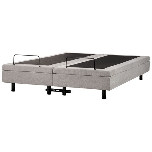 Lit Réglable Sans Tête De Lit Tissu Duke Ii 160 X 200 Cm Gris Clair