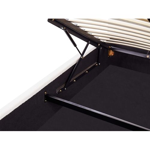 Lit Ottoman Bouclé Vaucluse 160 X 200 Cm Blanc Cassé