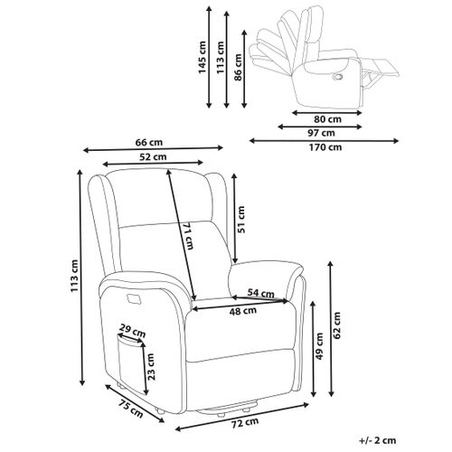 Fauteuil Inclinable Électrique Elegy Tissu Vert