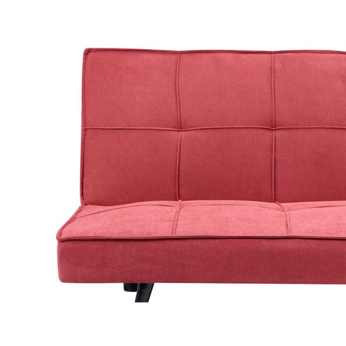 Canapé-lit 3 Places Hasle Tissu Rouge