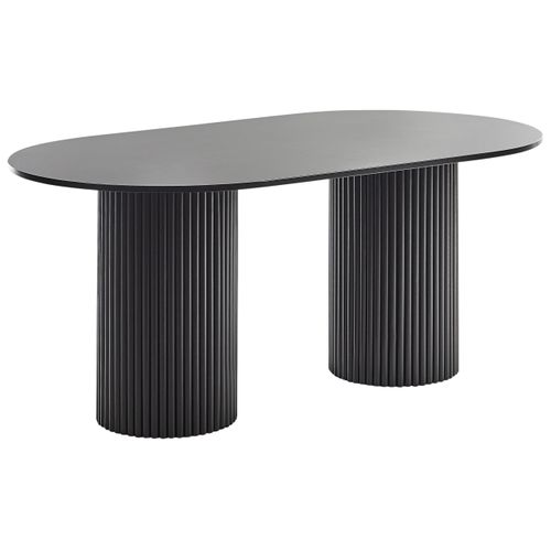 Table De Repas Sheridan Noir 180 Cm 100 Cm