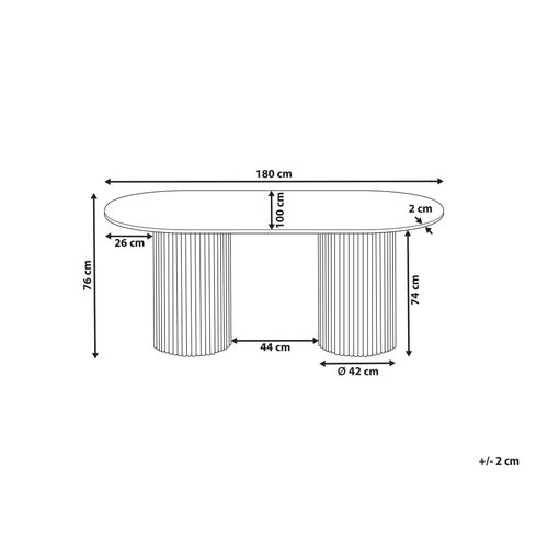 Table De Repas Sheridan Noir 180 Cm 100 Cm
