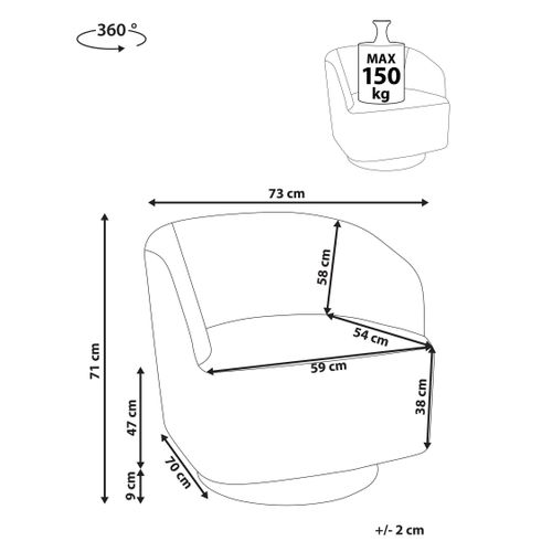 Fauteuil Lavik Bouclé Vert Clair