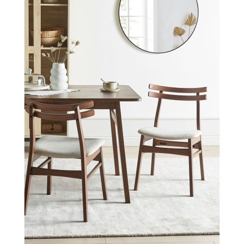 Lot De 2 Chaises De Salle à Manger Cynthiana Bois Beige Clair