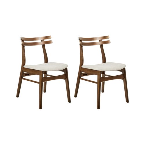 Lot De 2 Chaises De Salle à Manger Cynthiana Bois Beige Clair