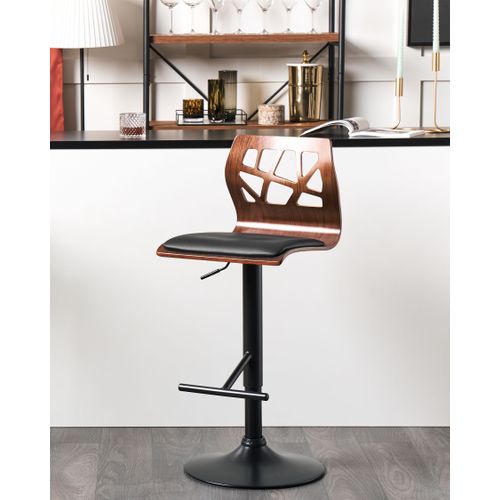 Lot De 2 Chaises De Bar Petersburg Cuir Pu Noir