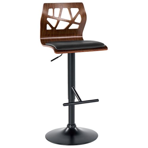 Lot De 2 Chaises De Bar Petersburg Cuir Pu Noir