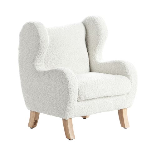 Fauteuil Pour Enfants Farum Bouclé Blanc Cassé