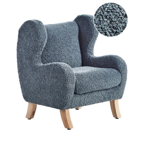 Fauteuil Pour Enfants Farum Bouclé Bleu Foncé