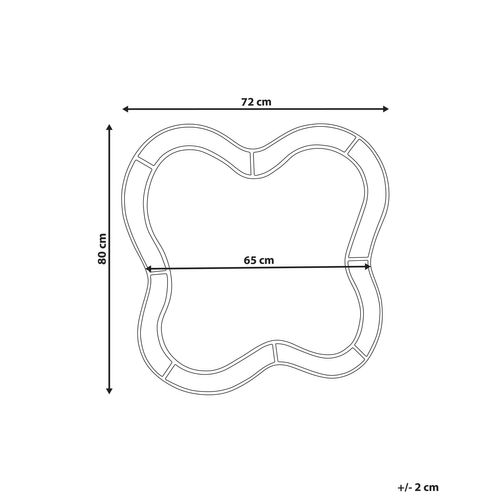 Miroir Pulnoy 72 Cm 80 Cm Rose