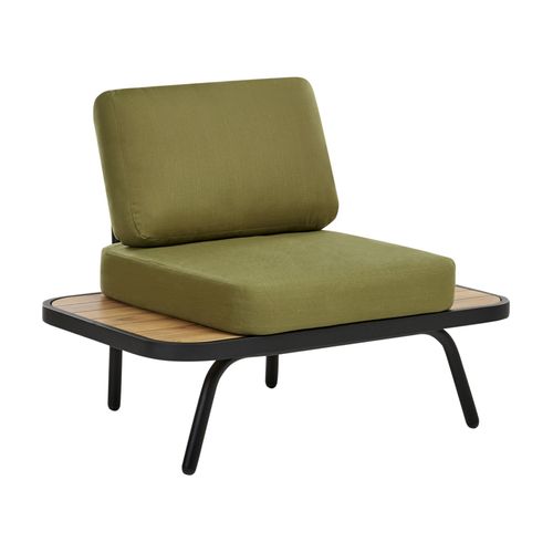 Ensemble De Salon De Jardin Avec Table 4 Places Minozzo Bois D'acacia Certifié Vert Olive