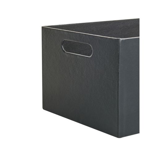 Lot De 3 Boîtes Larsa Cuir Pu Gris Graphite