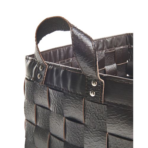 Lot De 2 Paniers Sippar Cuir Pu Marron Foncé