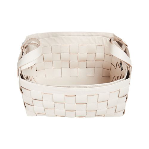 Lot De 2 Paniers Sippar Cuir Pu Beige