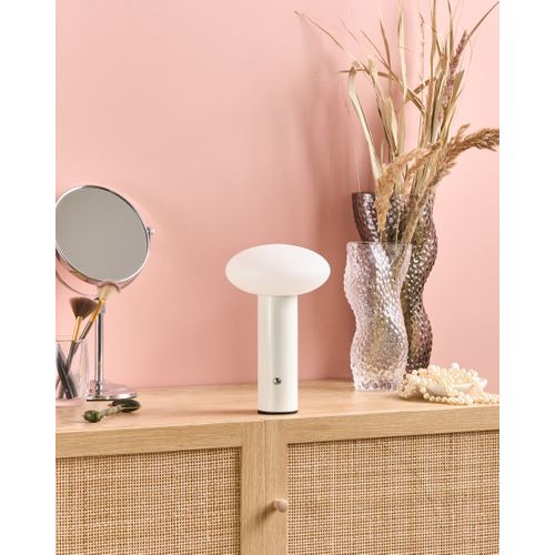 Lampe De Table LED Sans Fil Buayan Avec Variateur Métal Blanc