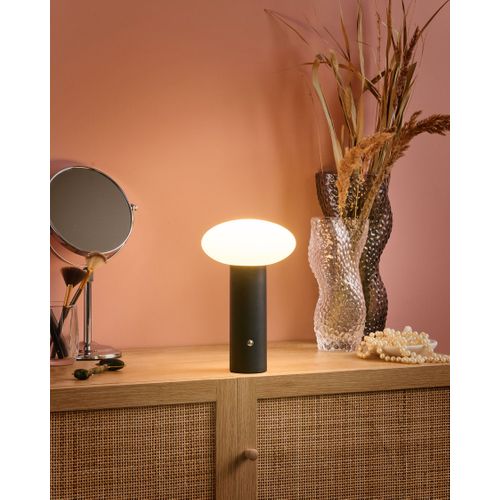 Lampe De Table LED Sans Fil Buayan Avec Variateur Métal Noir