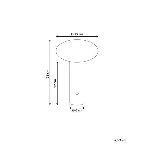 Lampe De Table LED Sans Fil Buayan Avec Variateur Métal Noir
