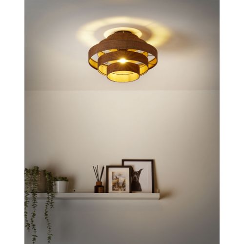 Plafonnier Erebato Lin Marron